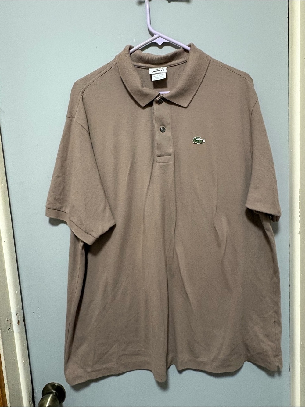 Lacoste Men's Polo Shirt in Taupe Brown